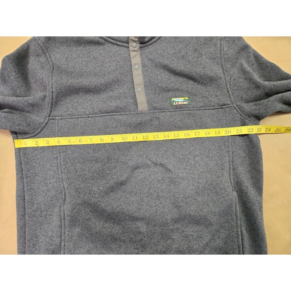LL Bean Men's Sweater Fleece Pullover Charcoal Size L Slightly Fitted - Picture 10 of 13